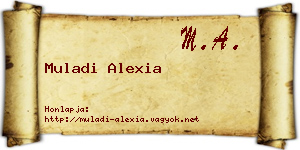 Muladi Alexia névjegykártya